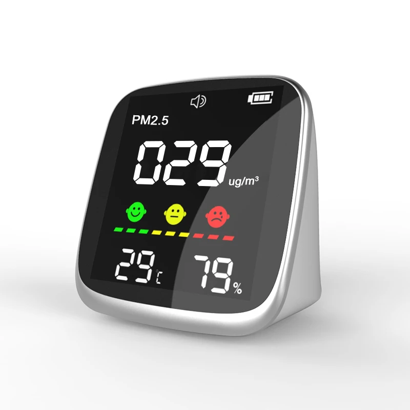 High Precision PM2.5 Air Quality Monitor with Temperature & Humidity , Portable Air Quality Tester for Home & Travel