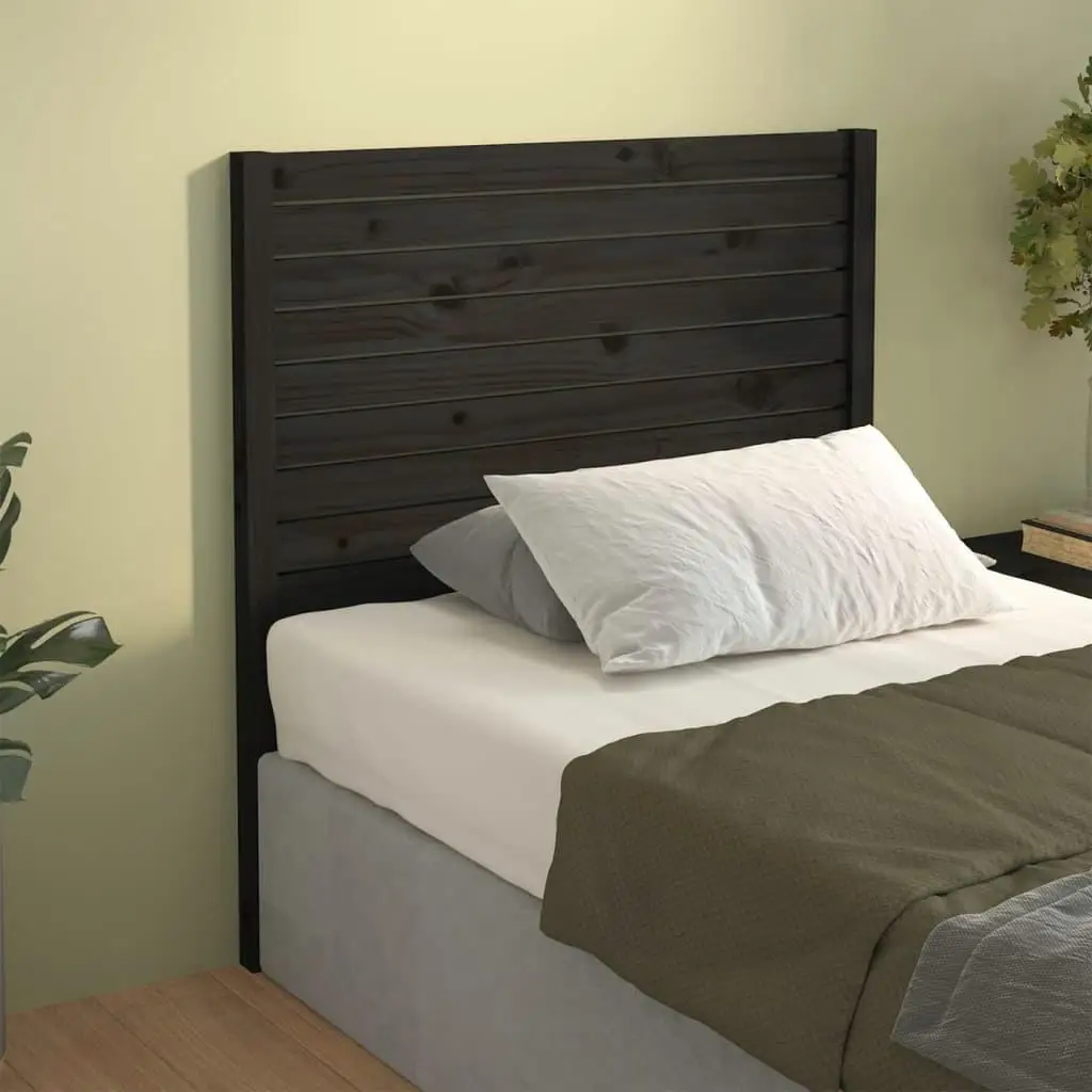 Solid Pine Black Bed Headboard 96x4x100 cm | Modern Minimalist Design for Bedroom