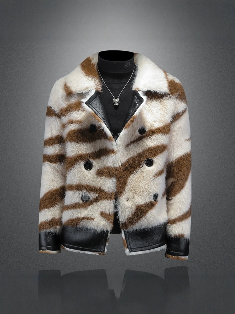 

Мужская утепленная хлопковая куртка с меховой подкладкой, новая зимняя модель, повседневное пальто, водоотталкивающее, большие размеры, модный городской стиль