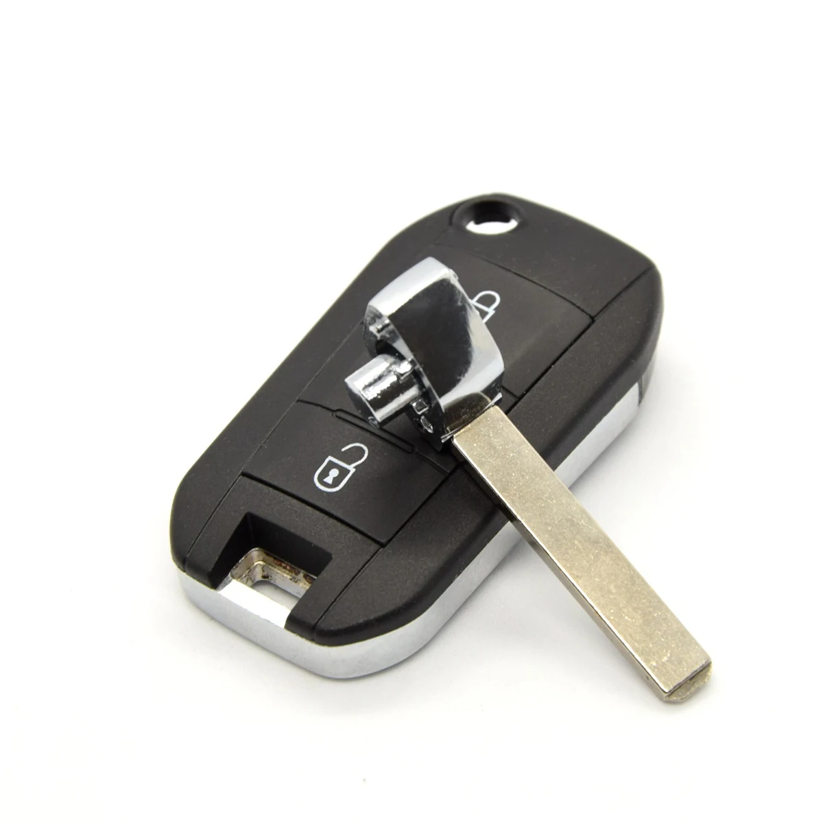 Okey remoto escudo da chave do carro caso de substituição para peugeot 508 208 2008 308 3008 5008 citroen c3 c4 c4l 3 botão hu83/va2 lâmina