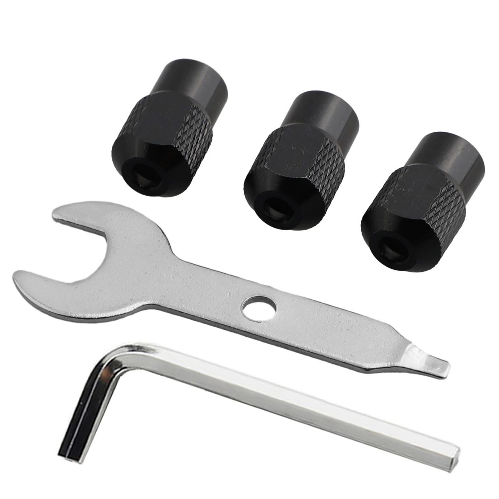 

5 шт. мини-сверлильный патрон, гайка, аксессуары для вращающихся инструментов с 2 гаечными ключами для вращающегося инструмента, электрическая шлифовальная машина, аксессуары для электроинструментов ﻿