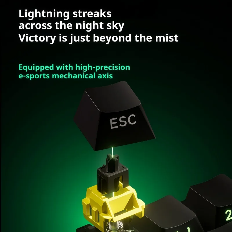 Механическая клавиатура FUN68, магнитная ось, трехрежимное подключение, Rt0.01, ARGB, предназначенная для игр, эргономичная, сверхнизкая задержка, беспроводная связь