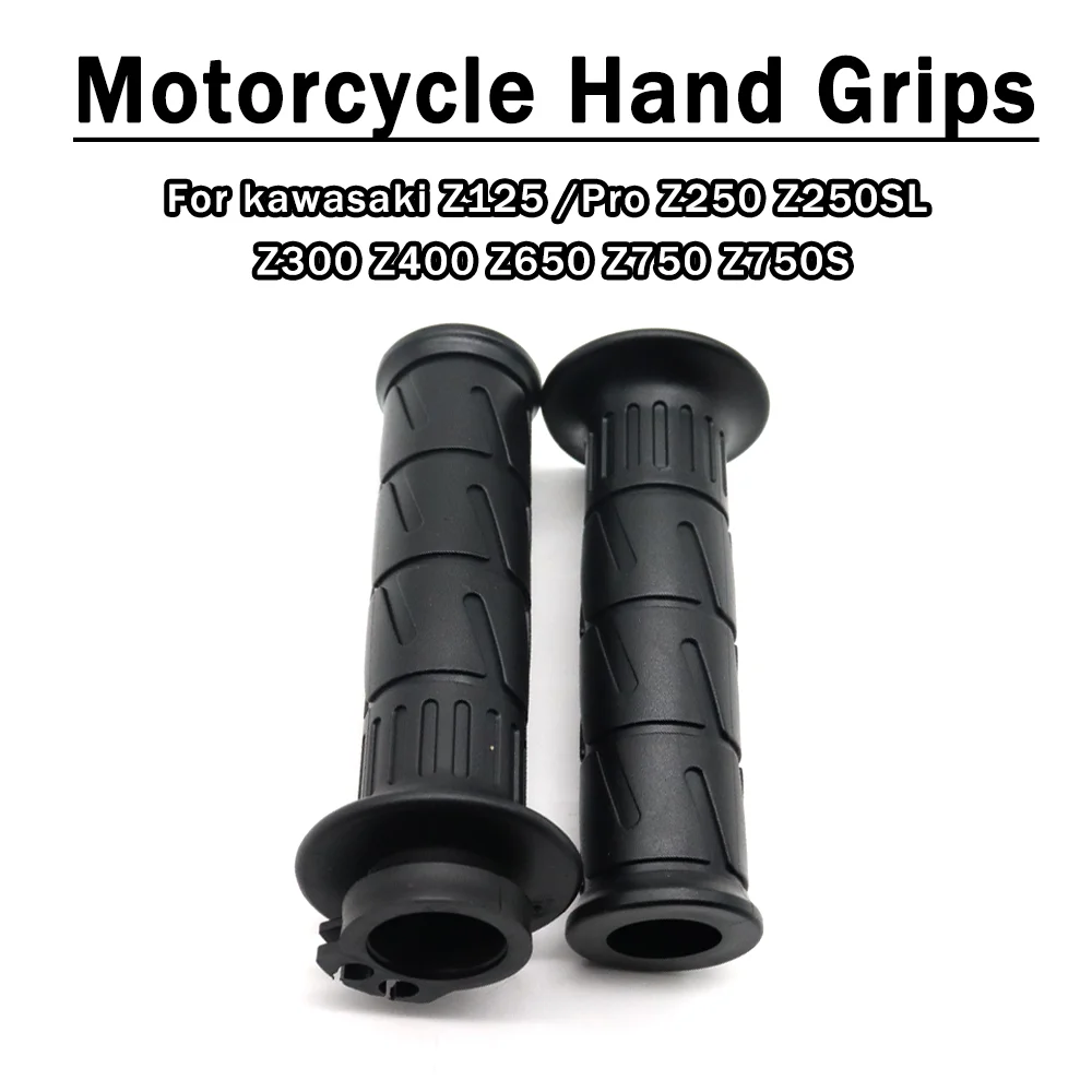For Kawasaki Z125 Pro Z250 Z250SL Z300 Z400 Z650 Z750 Z750S Z 250 SL 300 400 Motorcycle Black Handlebar Hand Grips Bars Cover