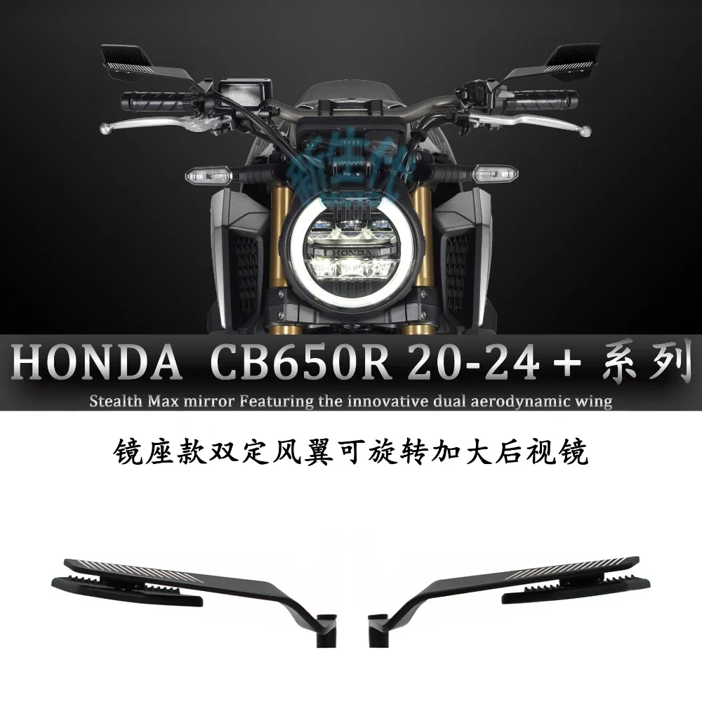 2 Pcs Motorcycle Removable Mirrors Anti-glare Convex Glass Reversing Mirror For Honda CBR650R CB650R CB650F CBR650F CBR 650 R