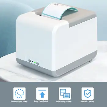 Termotiskárna s USB a Bluetooth, termální štítky, tiskárna účtenek, tiskový stroj, rychlost 100 mm/s pro restaurace, obchod s oblečením 10 nejlepší prodej 100mm termální tiskárna - №1