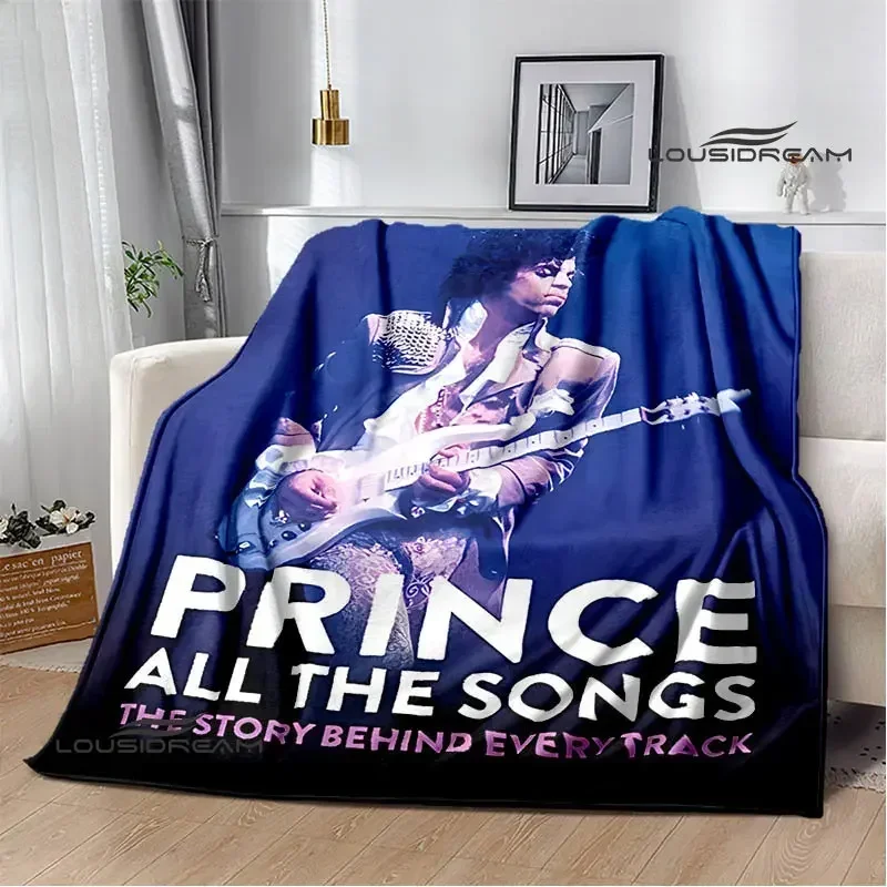

Singer Prince Purple Rain Blanket Flannel Carpet Soft and Comfortable Blanket Home Travel Camping Carpet Birthday Gift