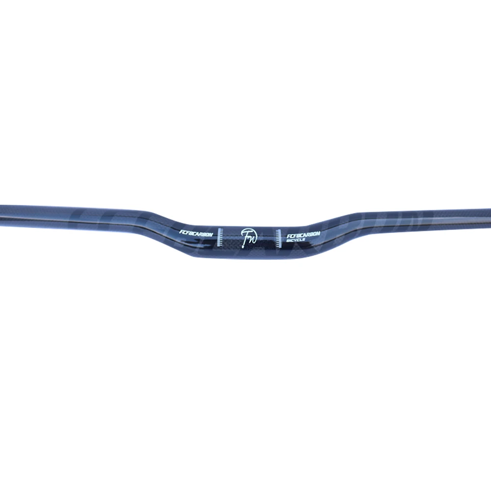 FCFB  Mountain bike 3K full carbon fibre flat Horizontal carbon bicycle handlebar MTB bike parts 31.8*580-760mm black glossy