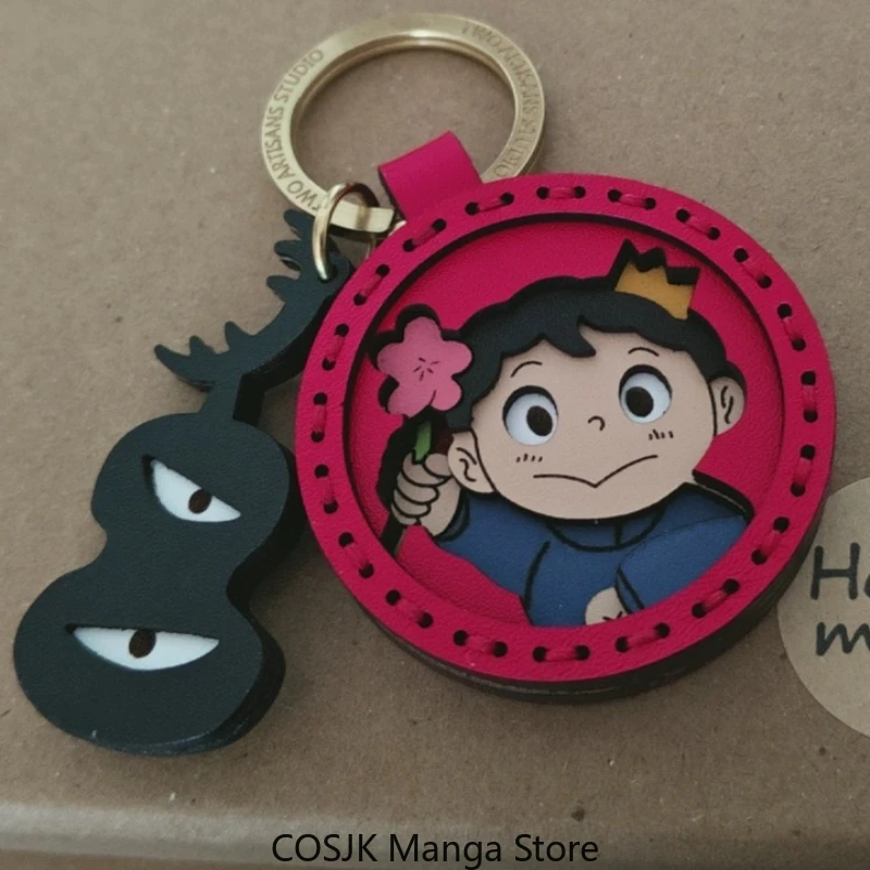 

Anime Ranking of Kings Bojji Genuine Leather Handmade Keychain Creative Bag & Car Pendant Custom Birthday Ornament Cartoon Gift