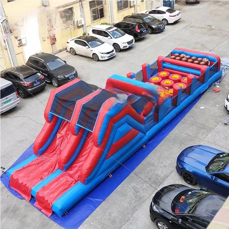 Obstacle Castle Trampoline 15m Inflatable  Inflatable Obstacle Course Bouncer Castle For Outdoor School Sports Game