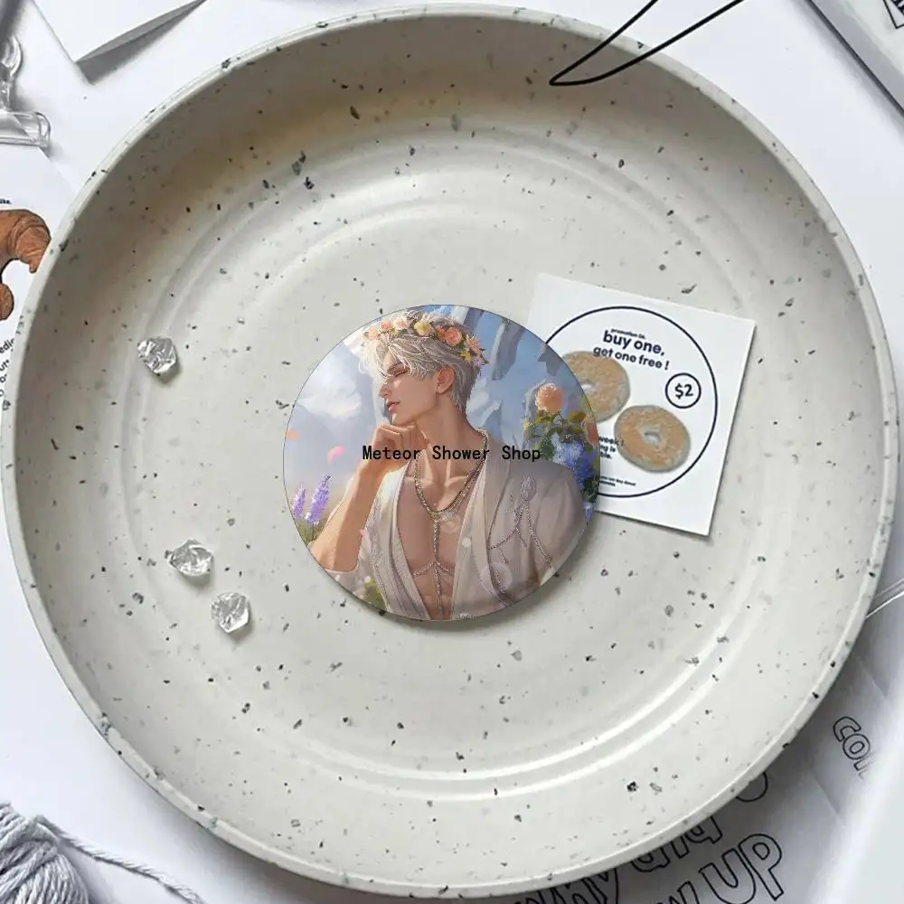 Sylus Love Game Love And Deepspace Badges Anime Round Laser Badge Cartoon Brooch Clothes Backpack Accessories Lapel #5