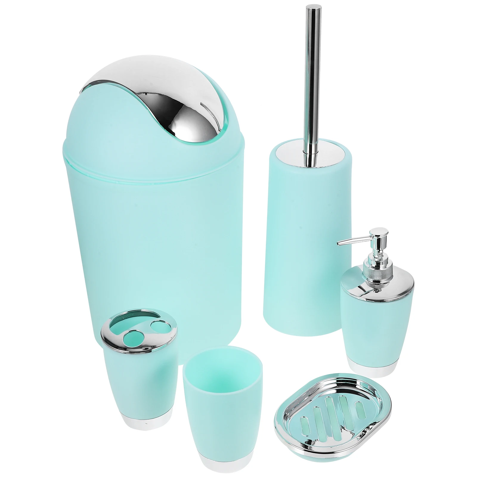 

Plastic Bathroom Kit Non-toxic Set Accessory Luxurious Easy Clean Neat Hygienic
