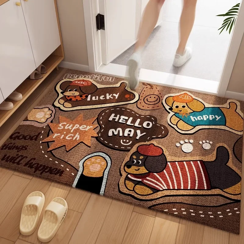 Entrance Floor Mat Cartoon Entry Door Mats Non-slip Stain-resistant Welcome Rug Cuttable Carpet Home Decor Felpudo Capacho 도어매트