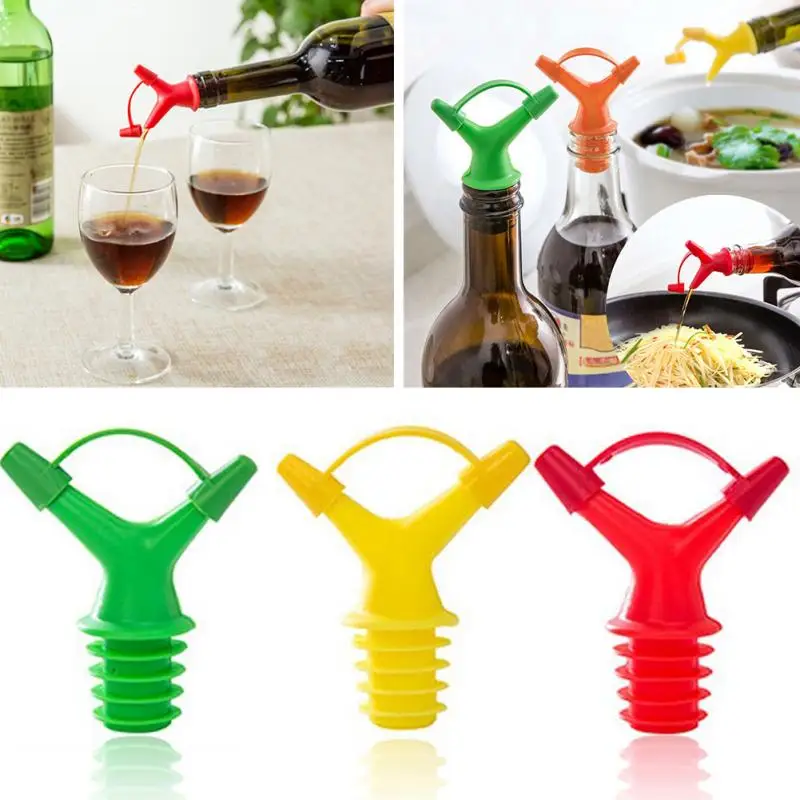Silicone Bottle Stopper, Wine Pourer with Cap, Oil Champagne Bottle, Wood Plug, Keep Wine Freash, Wedding Party