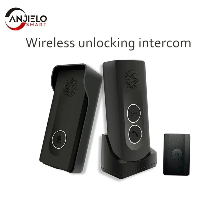 anjielo-smart-433mhz-wireless-intercom-800m-open-space-2-way-talk-usb-rechargeable-punch-free-installation