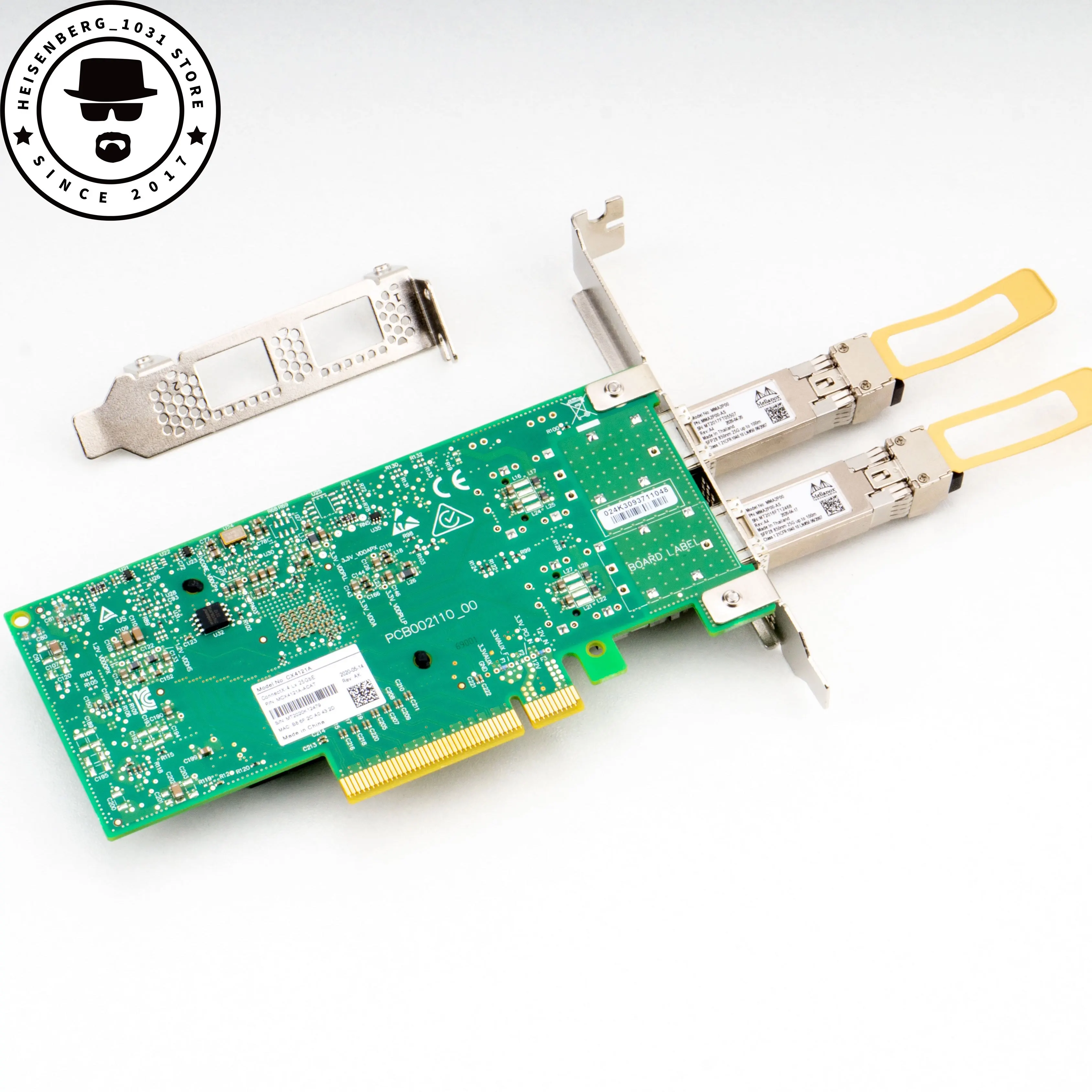 Mellanox MCX4121A-ACAT ConnectX®-4 Lx EN 25GbE Dual-Port SFP28 PCIe3.0x8 MMA2P00-AS 25G 850nm up to 100m