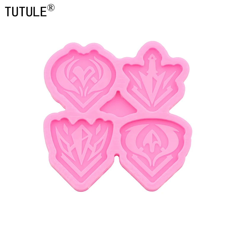 Shiny Genshin impact Accessories Mold DIY Earring Polymer Clay Epoxy Resin Jewellery Making Mold Cake Chocolate Mold