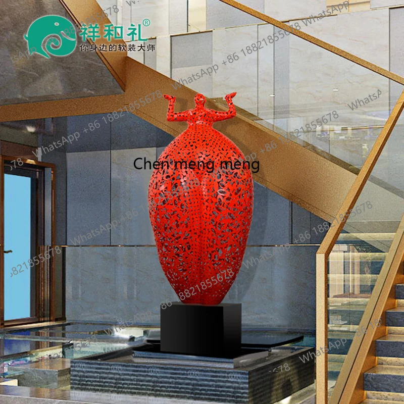 

Hotel lobby lobby lobby ornament entrance welcome figure floor sculpture sales office outdoor soft decoration handicrafts