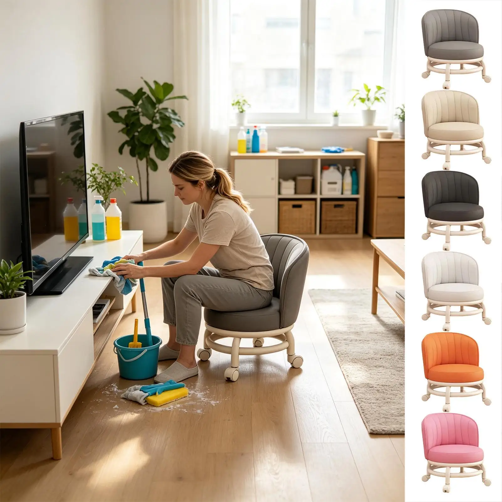 household-stool-with-wheel-pulley-low-stool-door-change-shoes-small-stool-mobile-backrest-stools-comfortable-chain-easy-to-clean