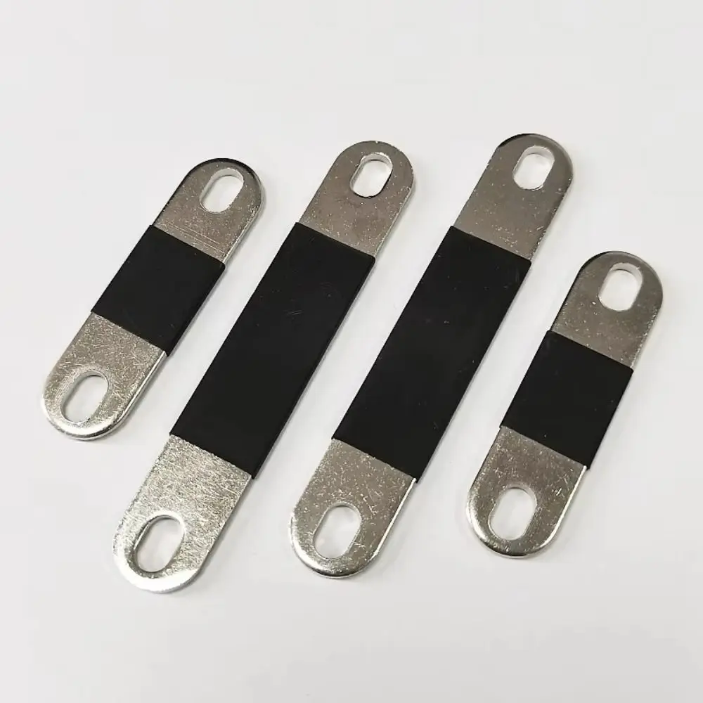 Nickel Plated Copper LiFePO4 Battery Busbar 38mm 64mm Spacing M4 Screw Hole Battery Busbar Connector 2mm Thickness