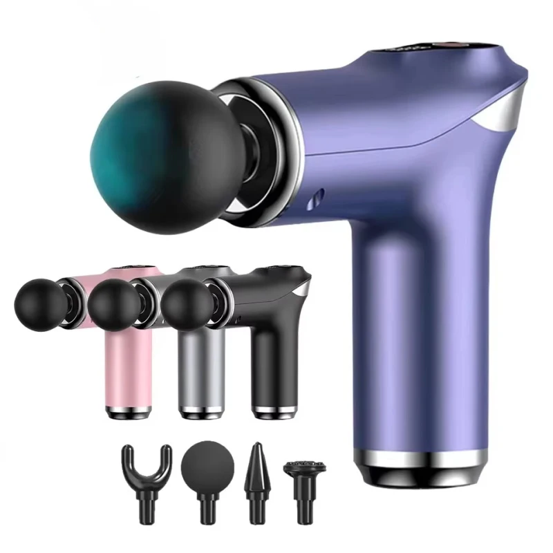 NEW Massage Gun Deep Tissue Strike Muscle Massager Portable Body Electric Fitness Massager for Women Men Four Massage Heads