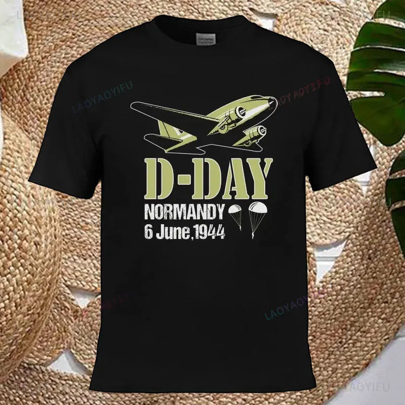 D-Day Normandy Epic Paramotor Pilot Printing T Shirt Man's Short Sleeve O-neck Tee Shirt Harajuku Top Hot Sale Fashion New Shirt