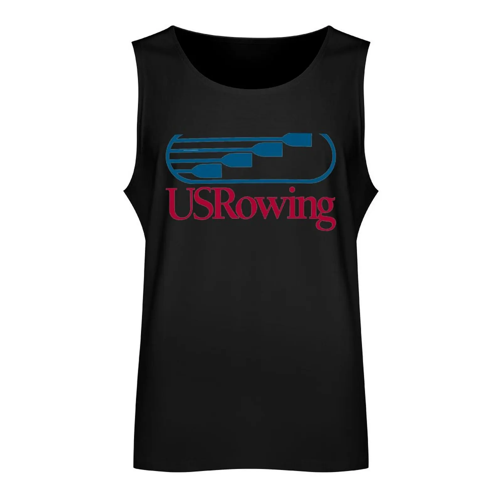 Us Rowing black creme Tank Top Men's sleeveless gym clothes man fitness summer 2024