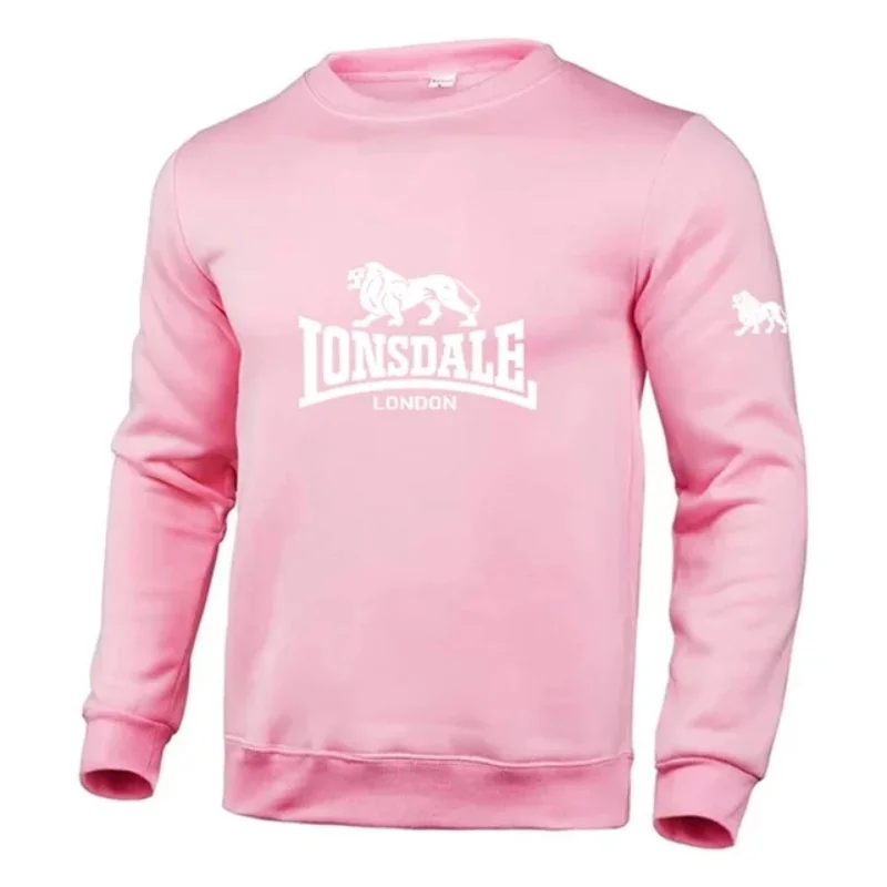 LONSDALE Mode Herren- und Damen-Hoodie Frühling und Herbst Freizeit-Hoodie-Sweatshirt Herren-Top einfarbiges Hoodie-Sweatshirt