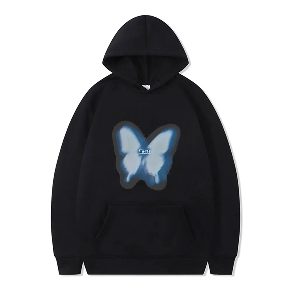 

Aitana Butterfly Graphic Hoodie CUARTO AZUL Pullover Men Women Fashion Pop Music Oversized Streetwear Man Vintage Casual Hoodies