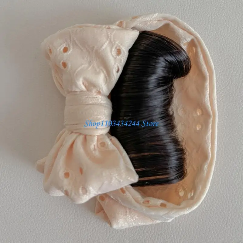 Infant Bowknot Headband with Faux Bangs Comfortable & Fashionable Designs Baby Hairband Baby Headwear for Little Girls