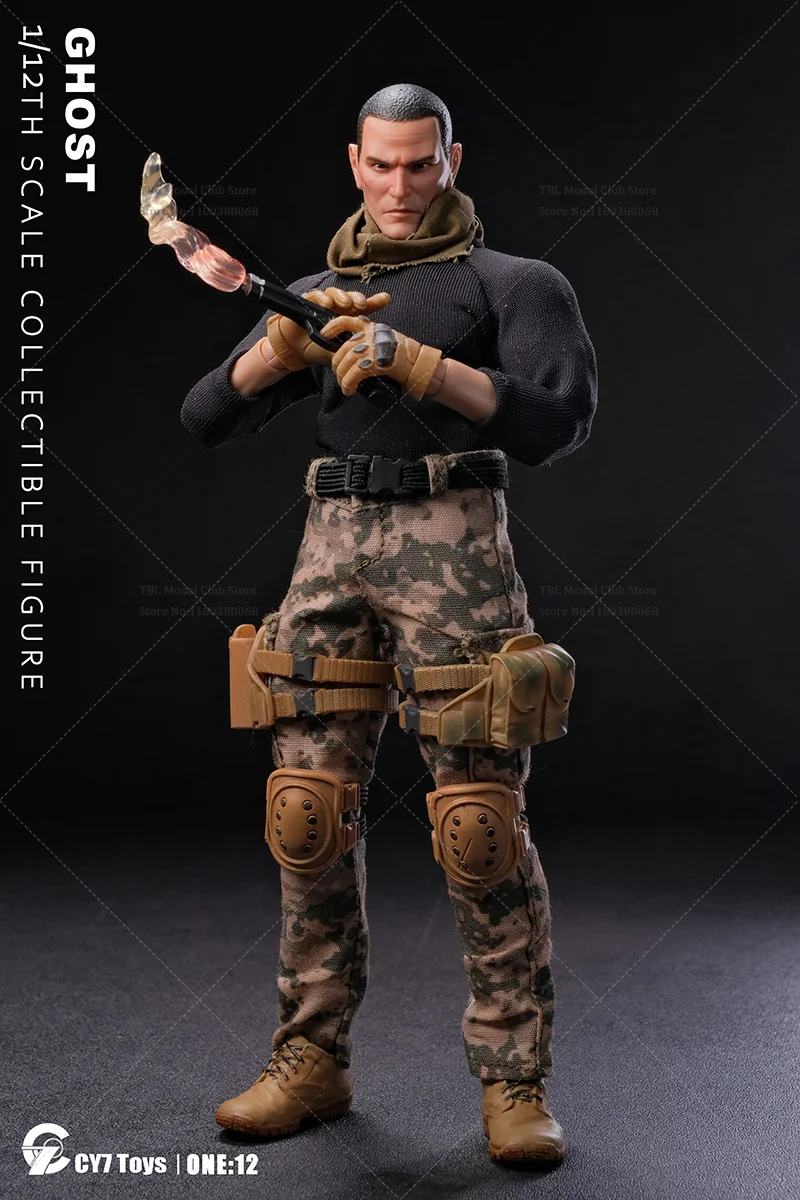 قبل الأسهم CY7 اللعب 1/12 مقياس شبح العاملين العسكريين 6 بوصة مجموعة كاملة عمل الشكل الجندي نموذج المتحمسين الارتفاع حوالي 15 سنتيمتر #3