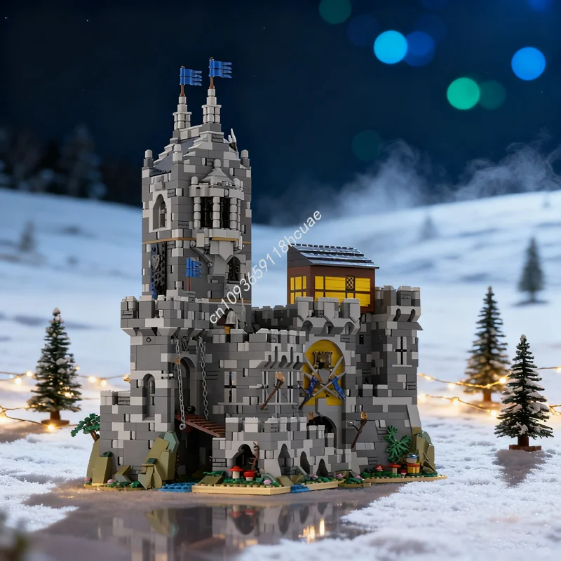 3997pcs MOC Mountain Fortress Castle Black Model Building Blocks Construction Toys DIY Education Kids Christmas Gifts Birthday