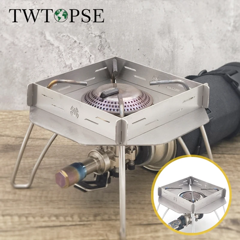 TWTOPSE Windshield For SOTO ST 310 340 Stove Camping Titanium Stainless Steel Insulation Board With Windbreak Storage Bag