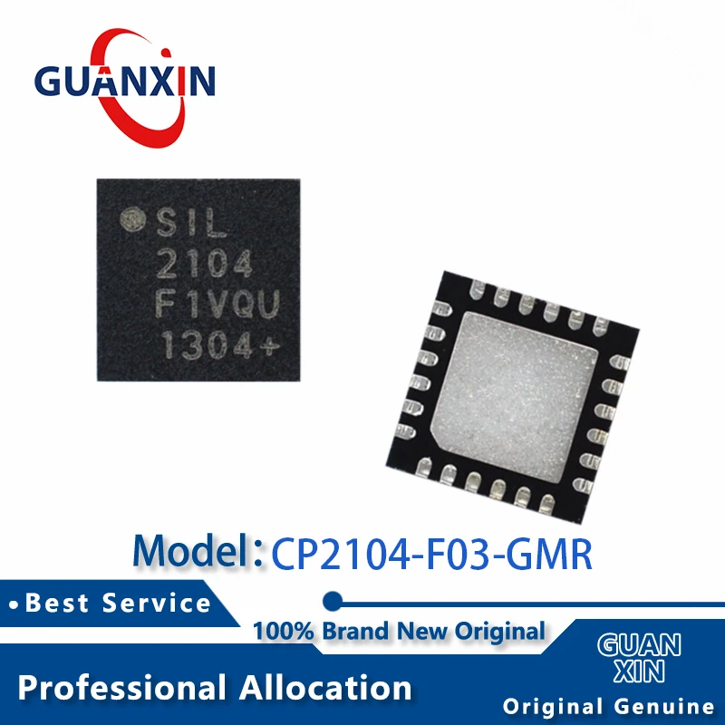 100% New  CP2104-F03-GMR CP2104-F03-GM QFN-24 Markin 2104 CP2104-F03