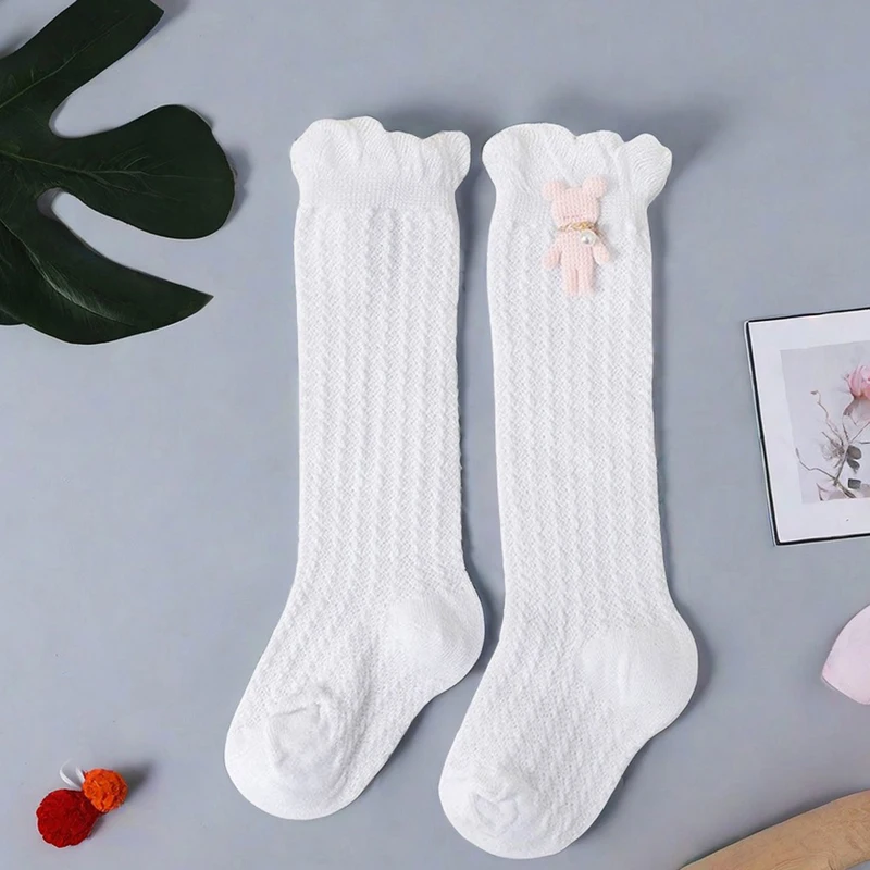 Cute Infant Knee High Socks Cozy Comfortable Long Socks Adorable Bunny Stockings for Babies and Toddlers