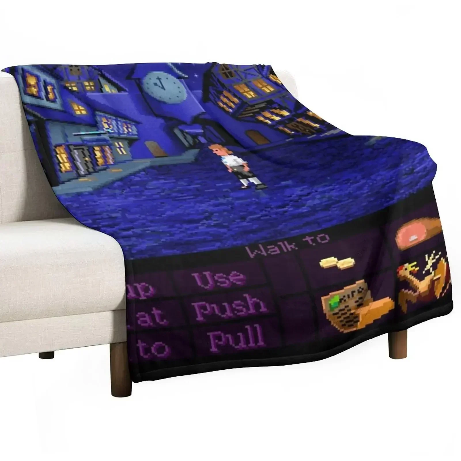 

Melee Island streets (Monkey Island 1) Throw Blanket Bed Fashionable Beautifuls Blankets