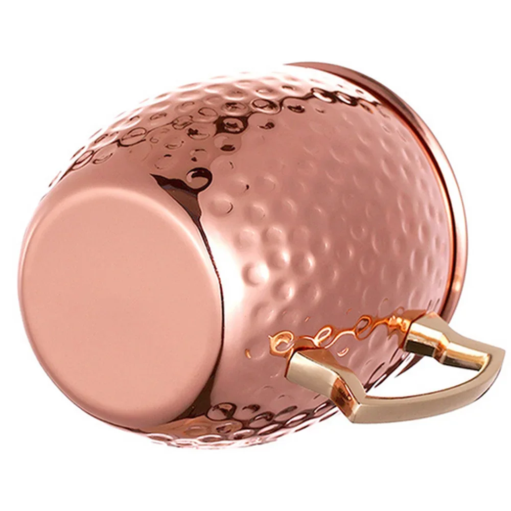 530 مللي الفولاذ المقاوم للصدأ النحاس تصفيح مطروق طبل نمط موسكو البغل المشروبات القدح أكواب مع مقبض #3