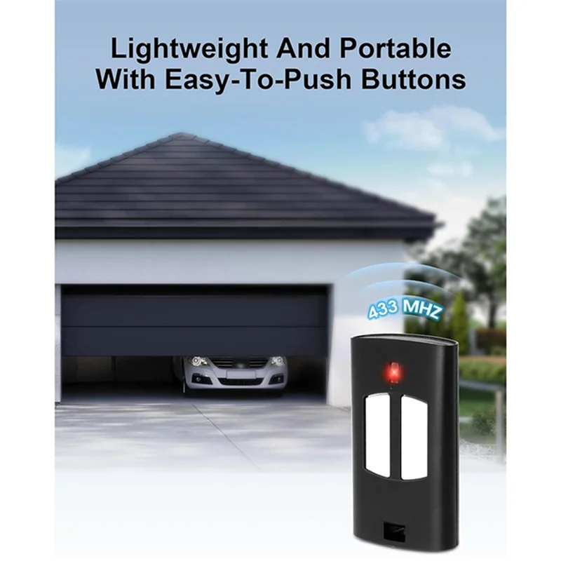【2025 NEWLY】Handheld Transmitter Rolling Code 433.92Mhz For TO. GO 2WV Garage Door Opener Remote Control