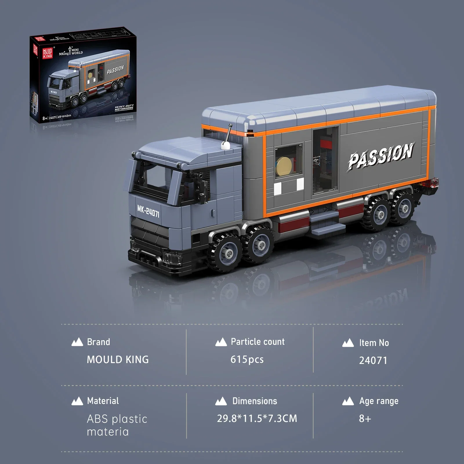 قالب الملك 615 قطعة 24071 شاحنة RV نموذج اللبنات مجموعة سلسلة عالمية صغيرة لتقوم بها بنفسك الطوب نموذج إبداعي لعب للأطفال هدايا