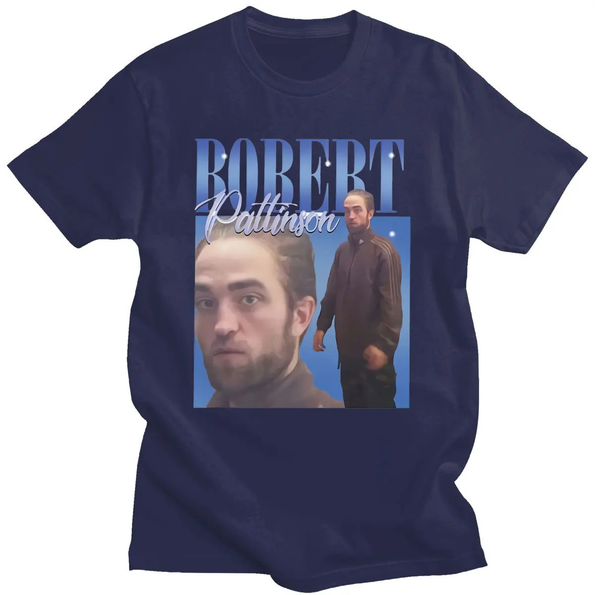Custom Robert Pattinson 90s Vintage Unisex Black Tshirt Men T Shirt Oversized Graphic T Shirts 100% Cotton T-shirt Man Woman Tee