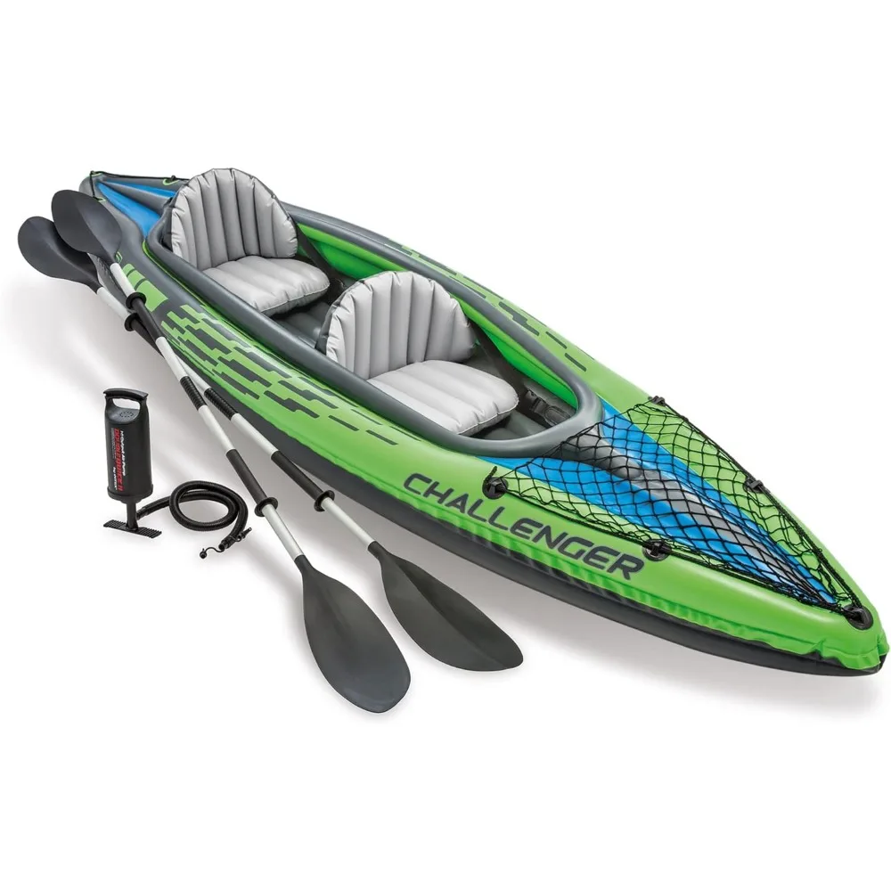 

Challenger Inflatable Kayak Series: Includes Deluxe 86in Kayak Paddles and High-Output Pump – SuperStrong