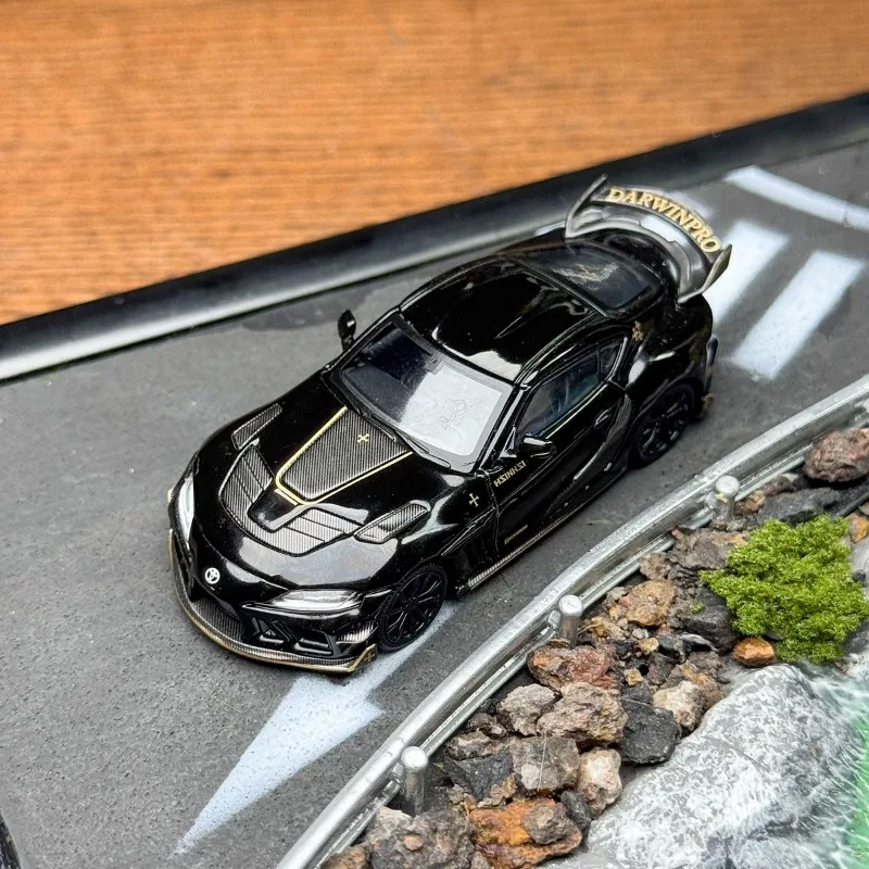 

POPRACE 1:64 Toyota DARWIN PRO SUPRA A90 имитационная модель автомобиля из сплава, праздничная подарочная игрушка для мальчиков, коллекционное украшение для взрослых.