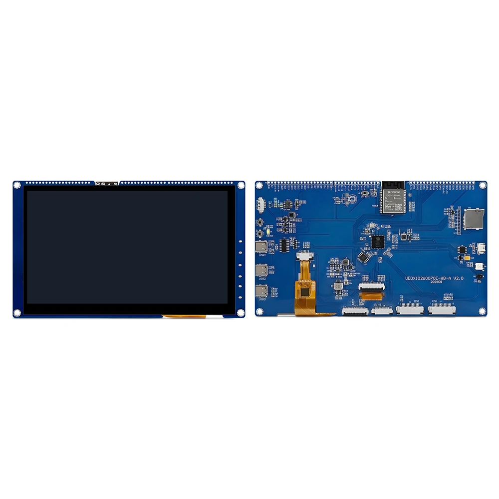 High Brightness 1000nits 7 Inch 1024×600 ESP32-P4 WIFI6 Touch Smart HMI Uart Display