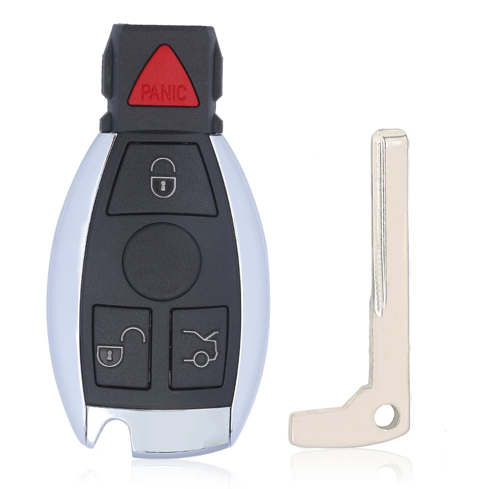 KEYECU per Mercedes-Benz BGA Custodia a conchiglia per chiave remota sostitutiva a 3 pulsanti / 4 pulsanti Smart Shell Fob