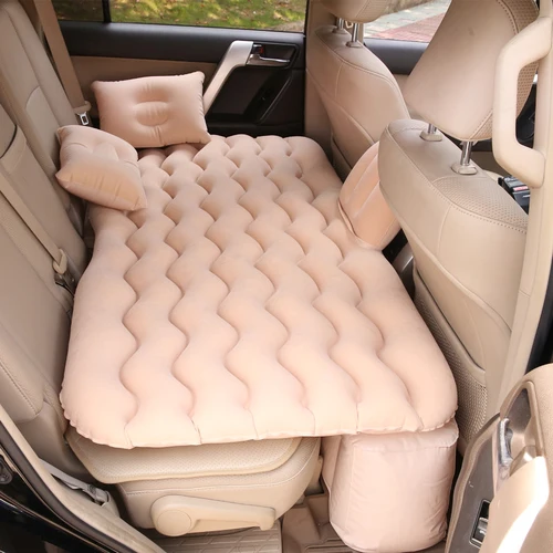 Imagen 1 del producto Colchón inflable de aire para coche, cama Universal para asiento trasero, almohada multifuncional para sofá, cojín para acampar al aire libre