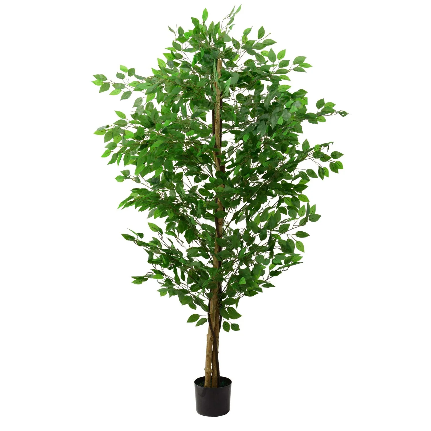 6ft Ficus Tree Artificial, Realistic Texture Potted Faux Ficus Tree, Fake Trees Indoor Outdoor for Home Office Living Room Bedro