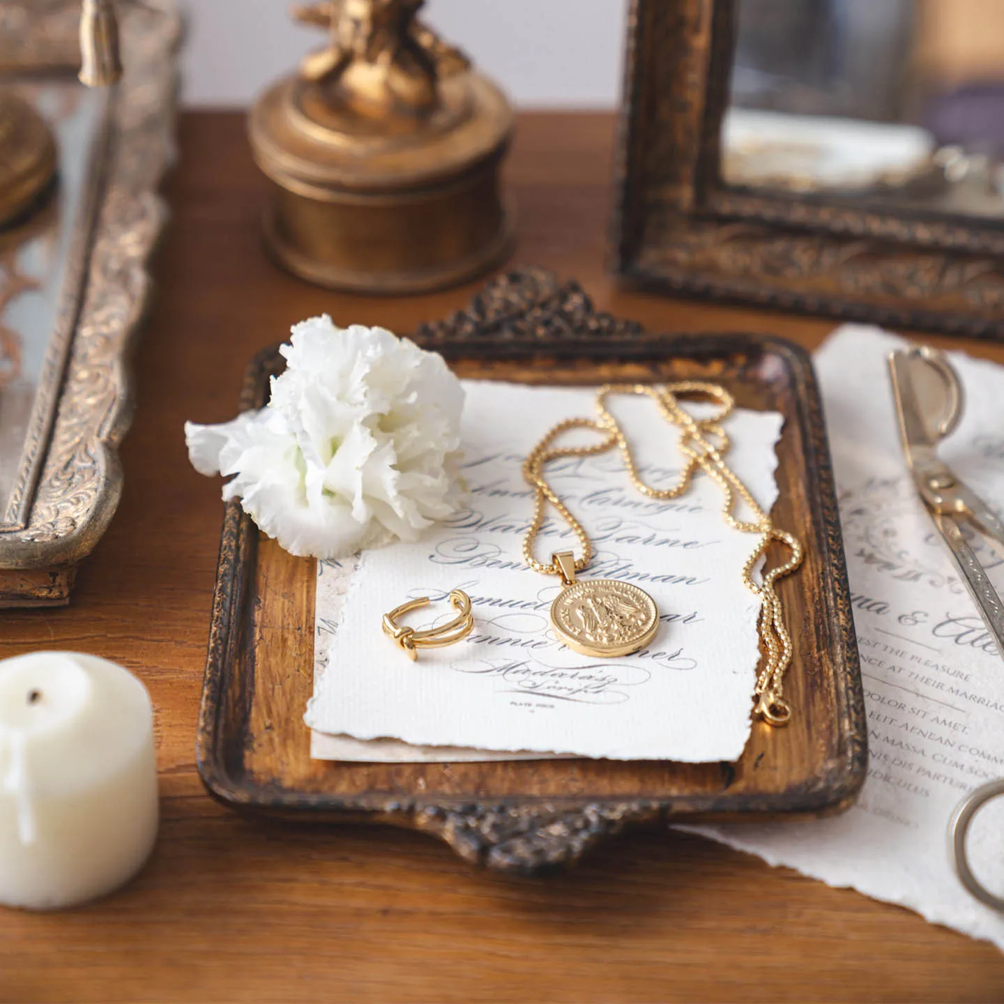 Resin Process Tray Classical Decorative Plate Photography Props Jewelry Tray European Retro Style Home Desktop Ornament Art Deco