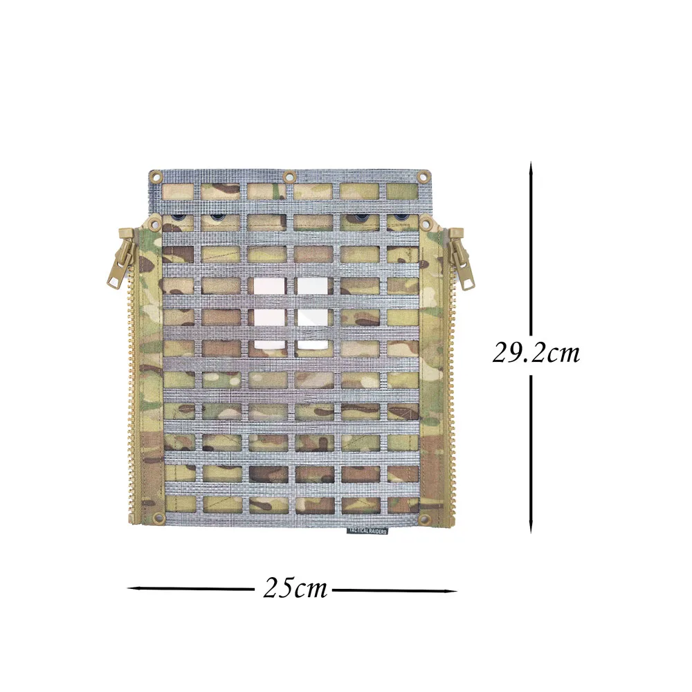 SS Style Tegris Molle Zipper Back Panel LV119 Tactical Vest Special Expansion Board