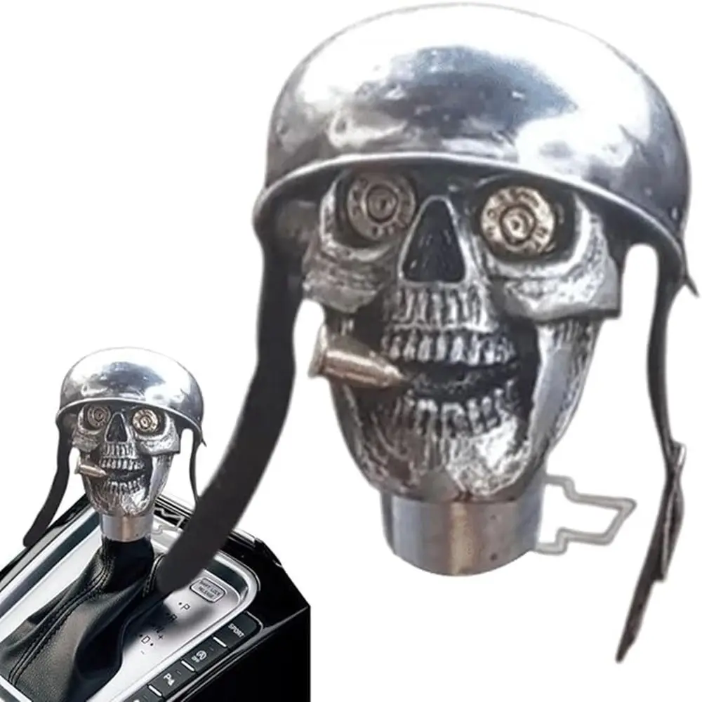 Sliver Devil Skull Skull Soldier Grip Skeleton Style Fit Most Manual Automatic Transmissions Handcrafted Gear Knob