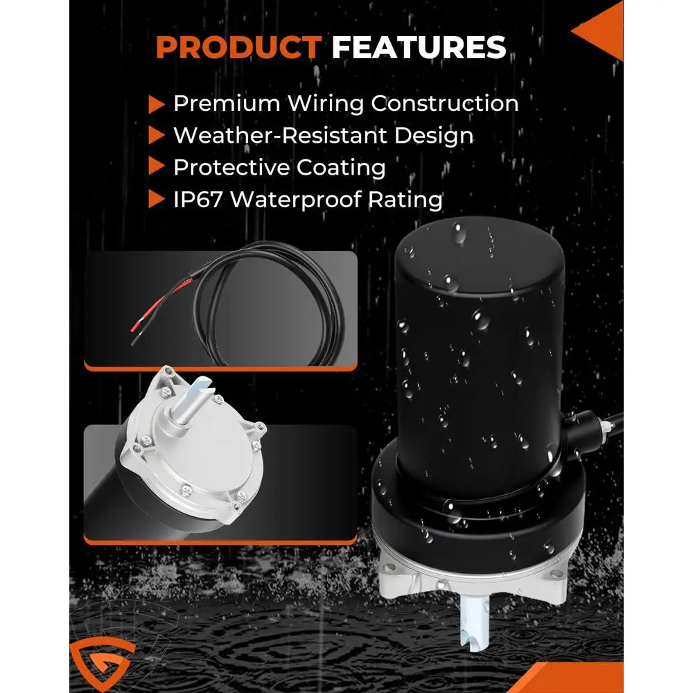 محرك المقبس الكهربائي الخلفي RV متوافق مع Lippert 337199، 113407، 352338، 138445، 369774، 298707، 178562، 162307، Camper Stabi