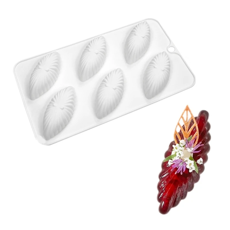 6Cavity Seashells Silicone Molds Fondants Cake Molds DIY Bakings Tool for Making Chocolate, Candy, Soap Drop shipping